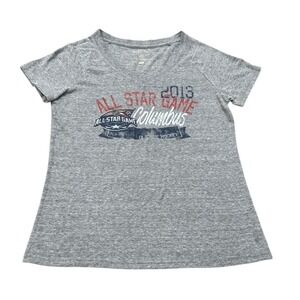 Old Time Hockey Columbus Blue Jackets Womens Tshirt All-Stars 2103 Gray XL